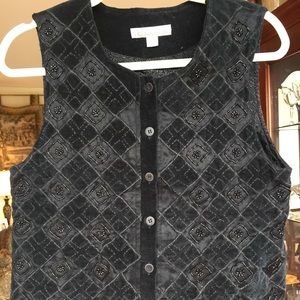 🌺 Kar.a.van Black Velvet Vest